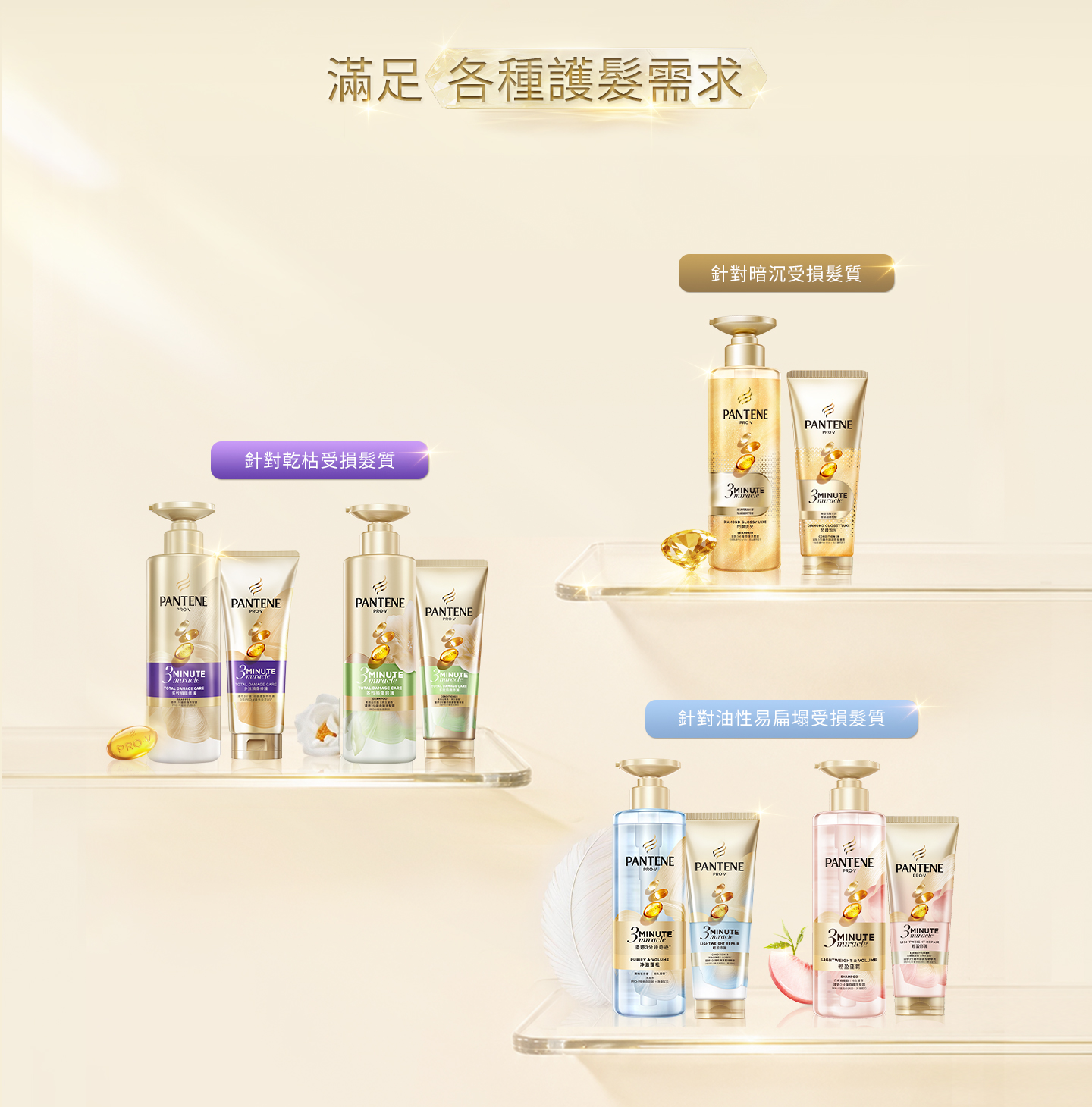 滿足 各種護髮需求